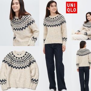 Uniqlo • Low Gauge Fair Isle Crew Neck Sweater